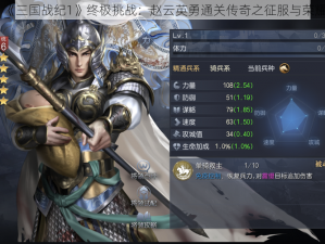 《三国战纪1》终极挑战：赵云英勇通关传奇之征服与荣耀