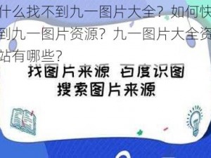 为什么找不到九一图片大全？如何快速找到九一图片资源？九一图片大全资源网站有哪些？