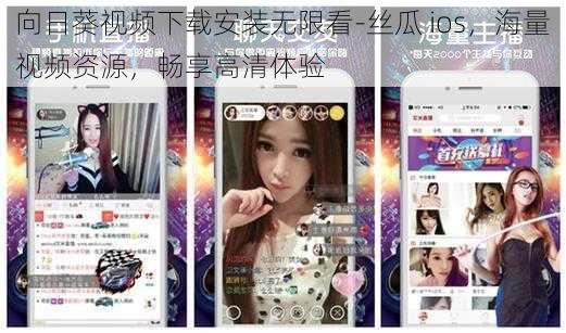 向日葵视频下载安装无限看-丝瓜 ios,海量视频资源,畅享高清体验
