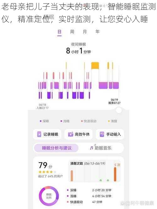 老母亲把儿子当丈夫的表现，智能睡眠监测仪，精准定位，实时监测，让您安心入睡