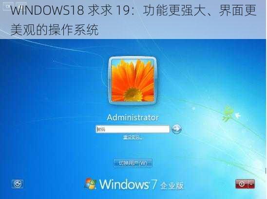 WINDOWS18 求求 19：功能更强大、界面更美观的操作系统