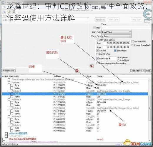 龙腾世纪：审判CE修改物品属性全面攻略：作弊码使用方法详解