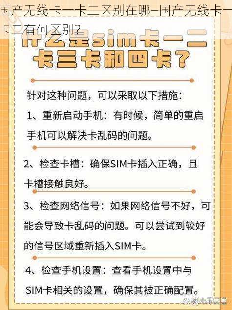 国产无线卡一卡二区别在哪—国产无线卡一卡二有何区别？