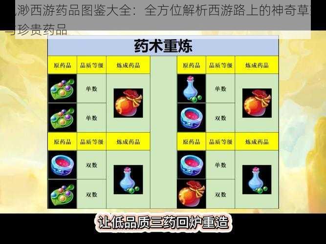 飘渺西游药品图鉴大全：全方位解析西游路上的神奇草药与珍贵药品