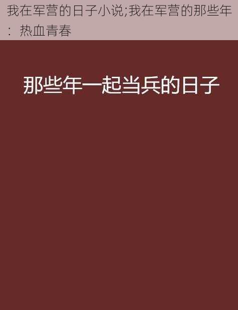 我在军营的日子小说;我在军营的那些年：热血青春