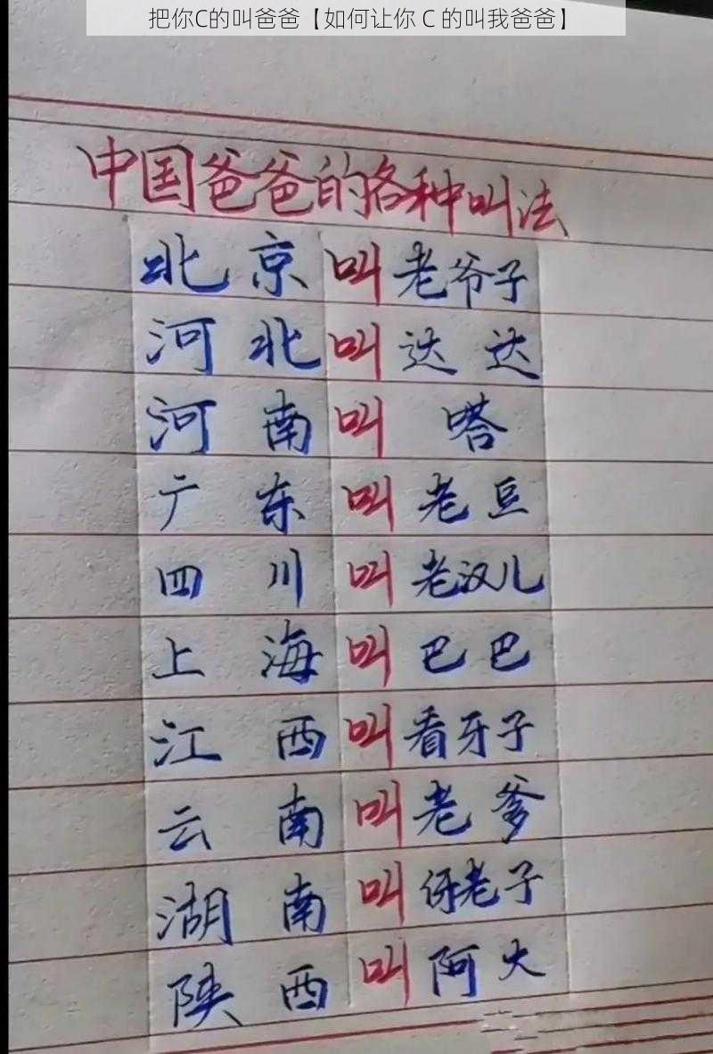 把你C的叫爸爸【如何让你 C 的叫我爸爸】