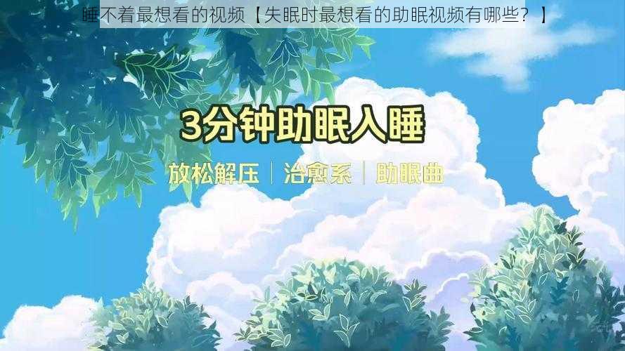 睡不着最想看的视频【失眠时最想看的助眠视频有哪些？】