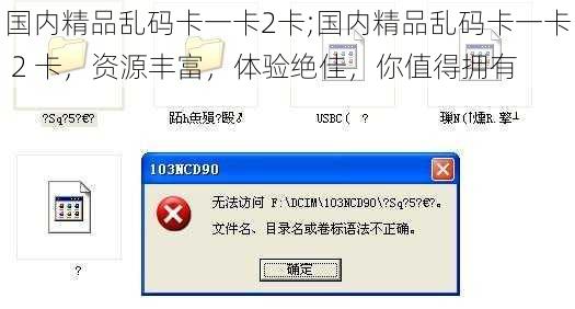 国内精品乱码卡一卡2卡;国内精品乱码卡一卡 2 卡，资源丰富，体验绝佳，你值得拥有