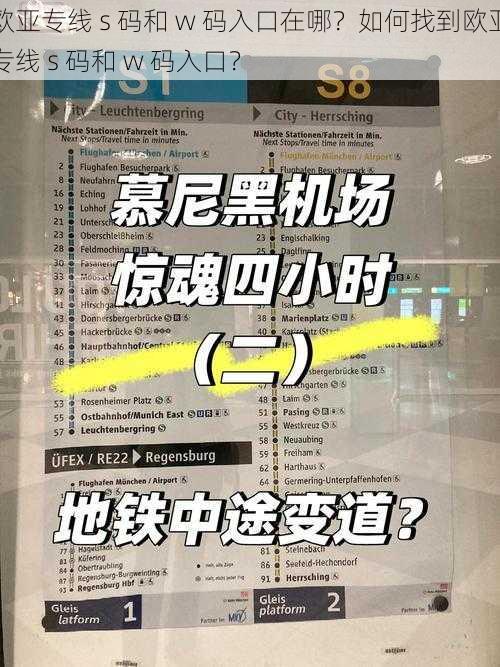 欧亚专线 s 码和 w 码入口在哪？如何找到欧亚专线 s 码和 w 码入口？