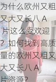 为什么欧州又粗又大又长八 A 片这么受欢迎？如何找到高质量的欧州又粗又大又长八 A 片资源？